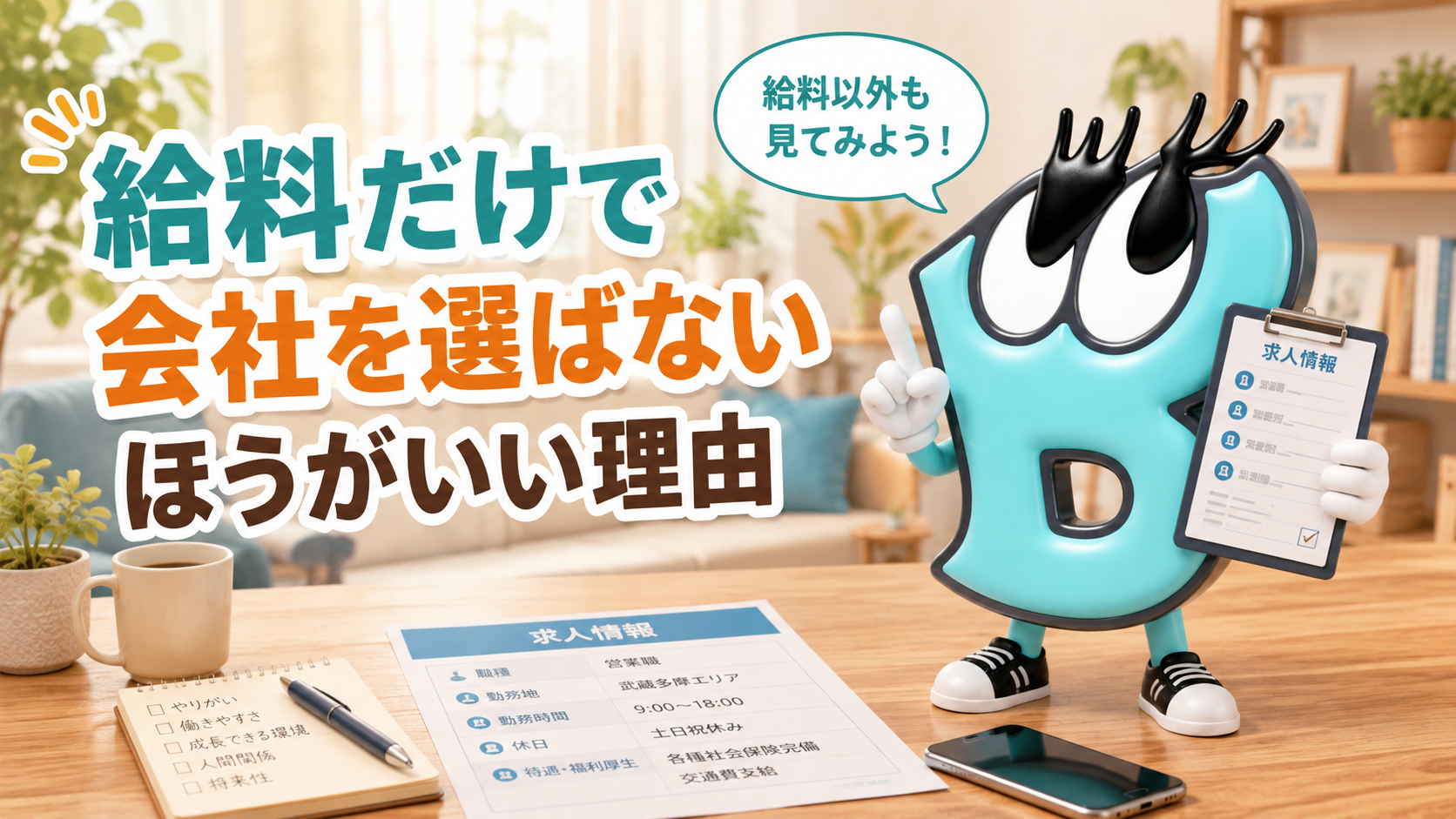 給料だけで会社を選ばないほうがいい理由